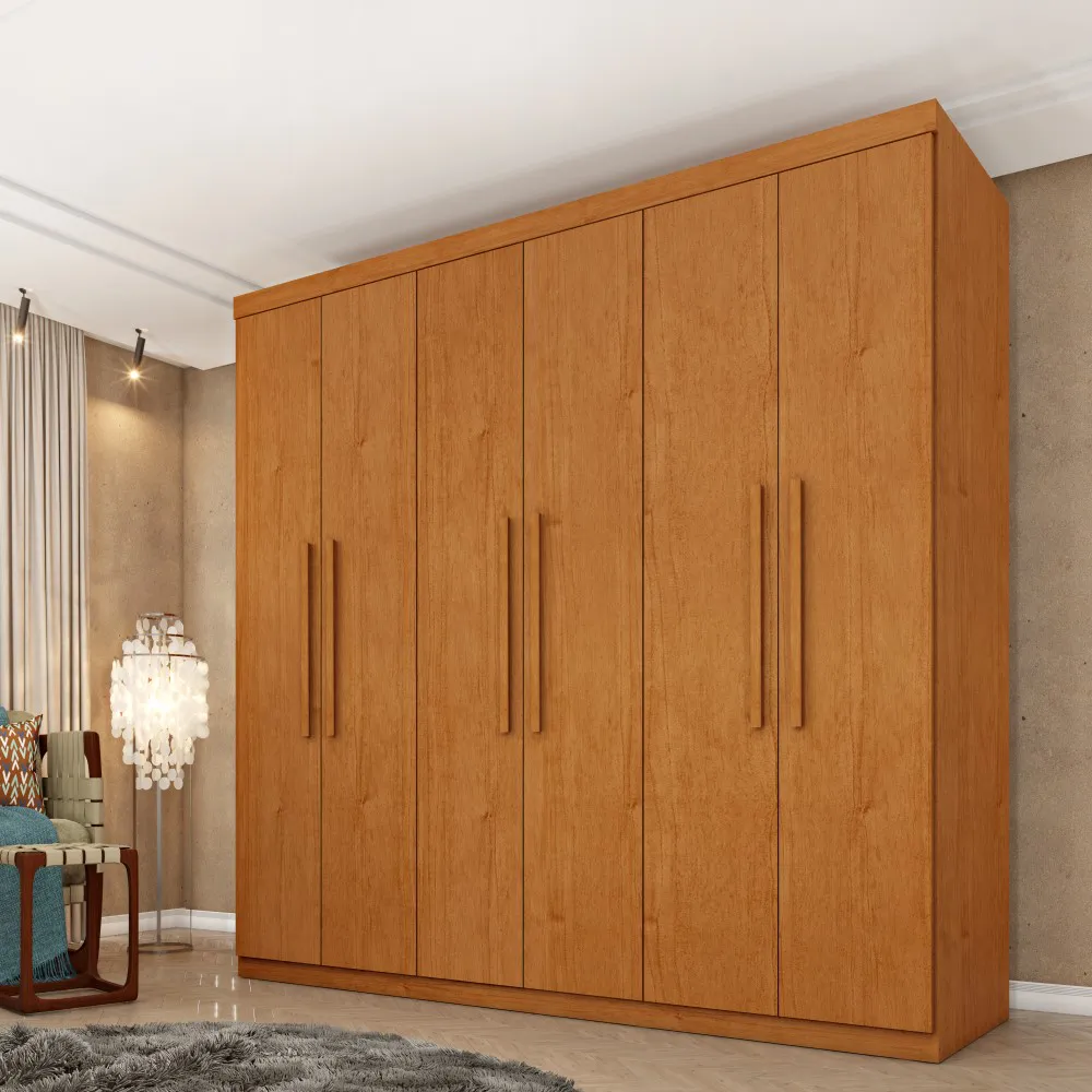 GUARDA ROUPA 6 PORTAS LAGOS TCIL MOVEIS - CINAMOMO