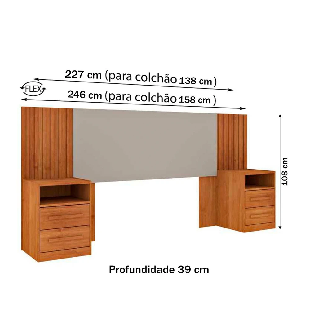 CABECEIRA BOX CASAL BARCELONA TCIL - CINAMOMO/OFF WHITE